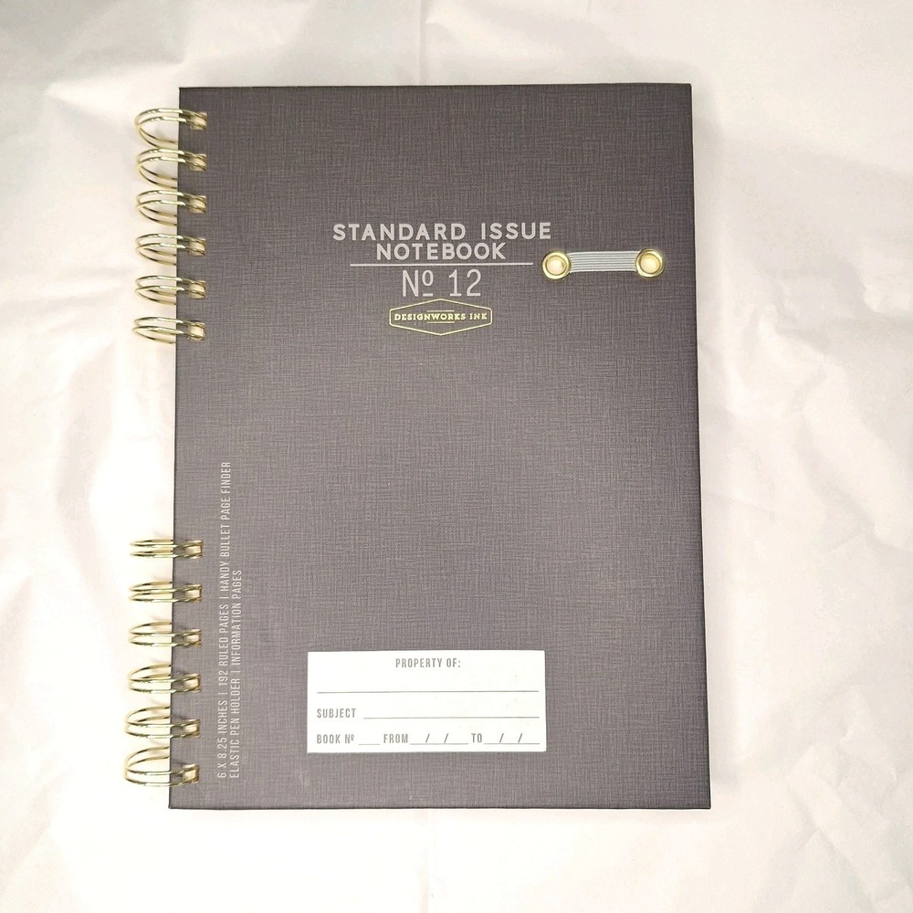 DesignWorks Ink Standard Issue Notebook No. 12 #8211 6 x 8.25" Undated Daily